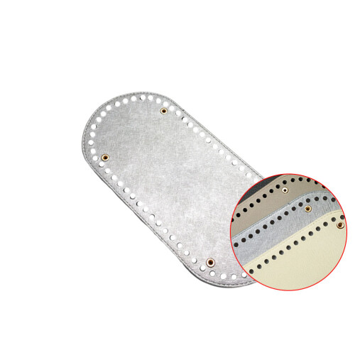 Base De Couro Pu Com Textura Para Bolsas E Carteiras (Prata) 1