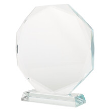 Crystal Trophy: De 140 Mm Octogonal Personalizável