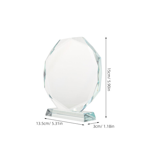 Crystal Trophy: De 140 Mm Octogonal Personalizável 2