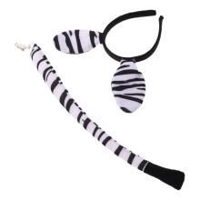 Conjunto De Acessórios Para De Zebra Com Orelhas E Cauda