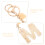 Cute Keychain Alfabeto Com Borla E Fecho Para Mulheres 6