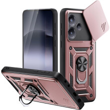 (Honor X5C Plus, Rose Gold) For Honor X5C Plus Shockproof Case with Camera Lens Protection