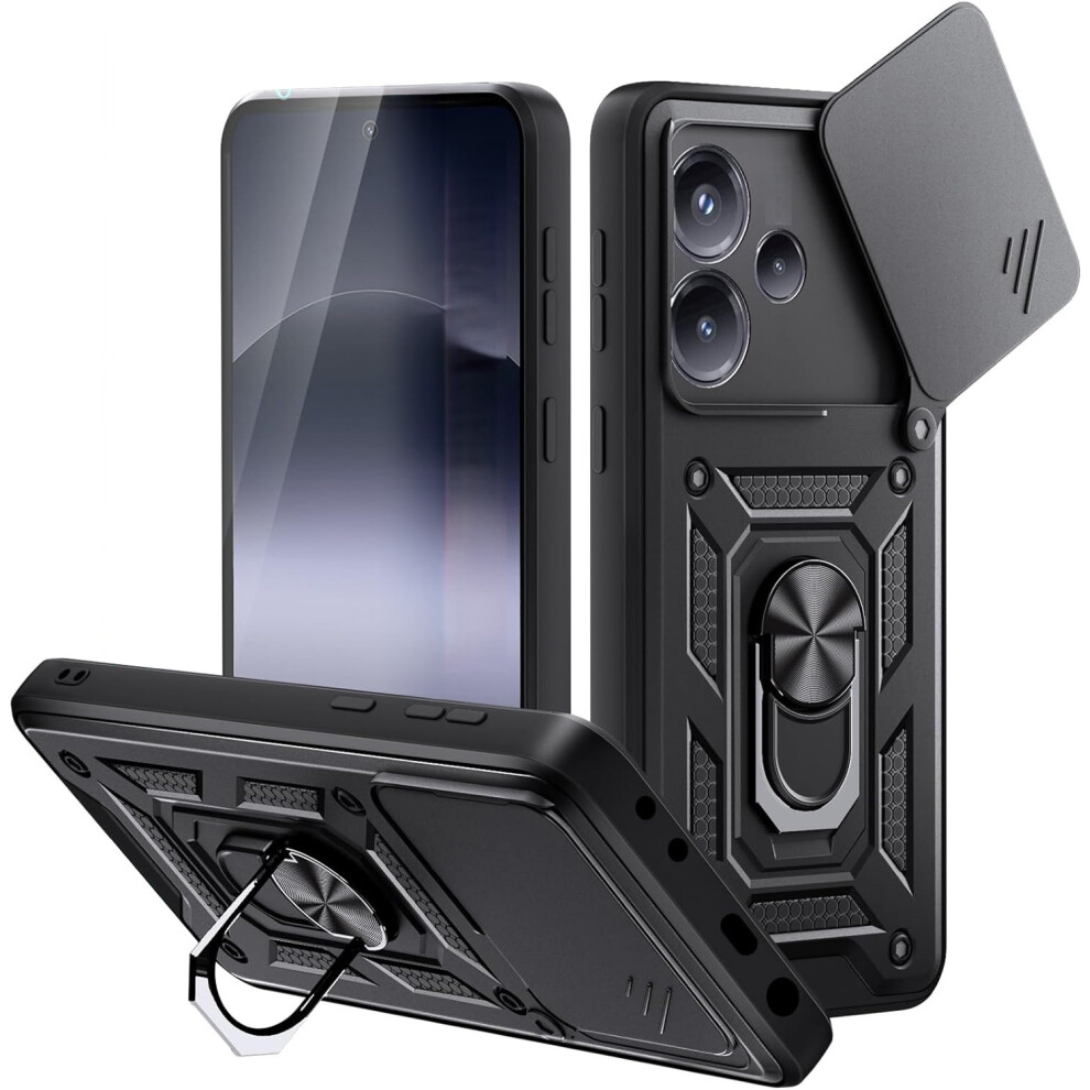 (Honor X5c Plus, ) For Honor X5c Plus Shockproof Case With Camera Lens Protection Black 5059302175287