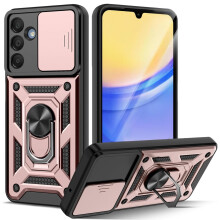 (Samsung Galaxy S25, Rose Gold) For Samsung Galaxy S25 Shockproof Case with Camera Lens Protection