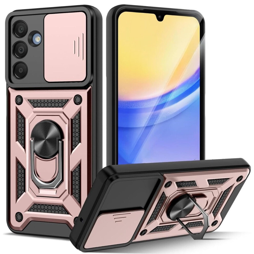 Pixfab (Samsung Galaxy S25, Rose ) For Samsung Galaxy S25 Shockproof Case With Camera Lens Protection Gold