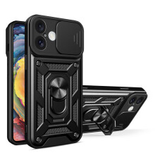 (Iphone 16, Black) For Iphone 17 Shockproof Case with Camera Lens Protection