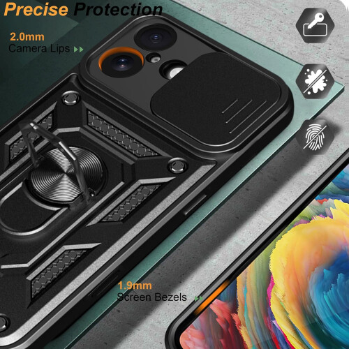 (Iphone 17, Black) For Iphone 17 Shockproof Case with Camera Lens Protection 2