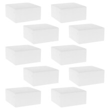10Pcs Bröllopskaka Dummy Set: Skumgummi Fyrkantiga För