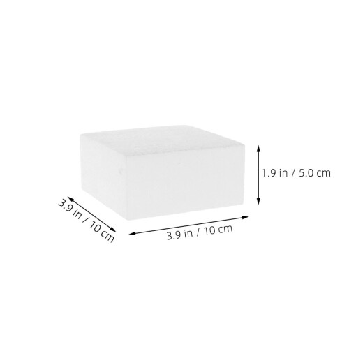 10Pcs Bröllopskaka Dummy Set: Skumgummi Fyrkantiga För 2