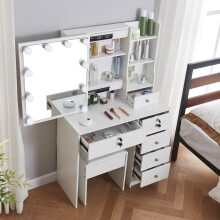 LED Lights Vanity Table Dresser Desk w/ Drawers uk