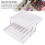 Foldable Multi-Level Desk Organizer Tray White, Space Saving Plastic 5