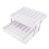 Foldable Multi-Level Desk Organizer Tray White, Space Saving Plastic 15