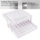 Foldable Multi-Level Desk Organizer Tray White, Space Saving Plastic 6