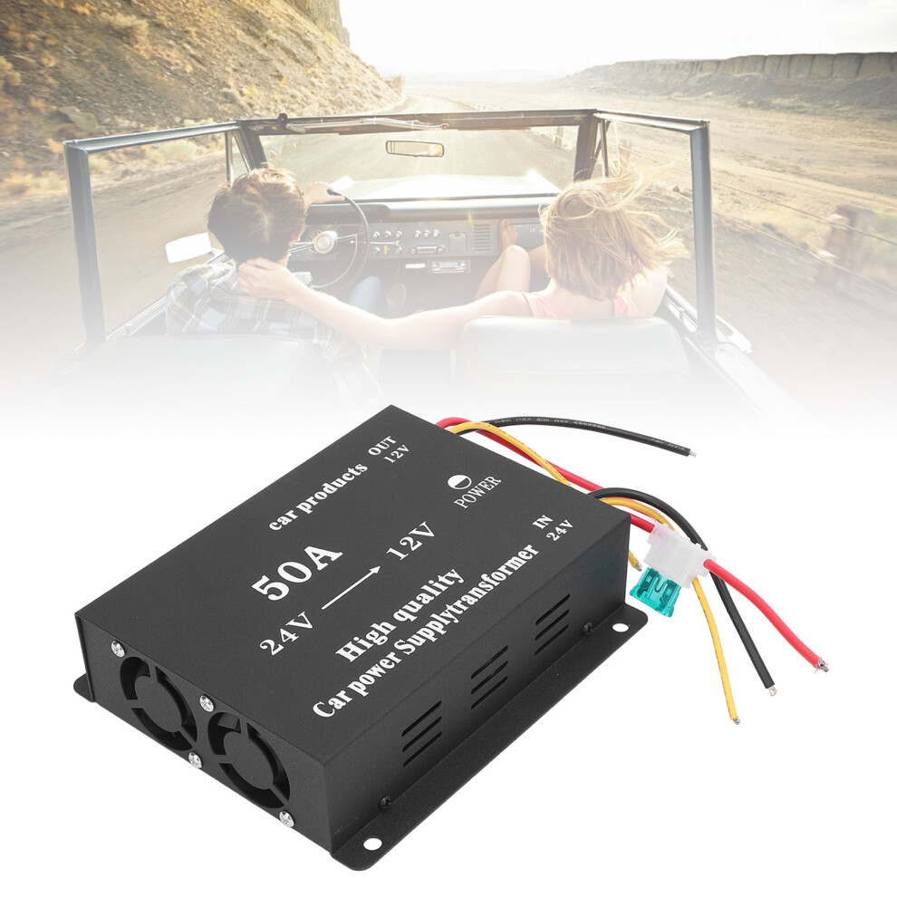 24V To 12V 600W Dc Power Converter For Vehicles, Black, Full Bridge 3611358892185