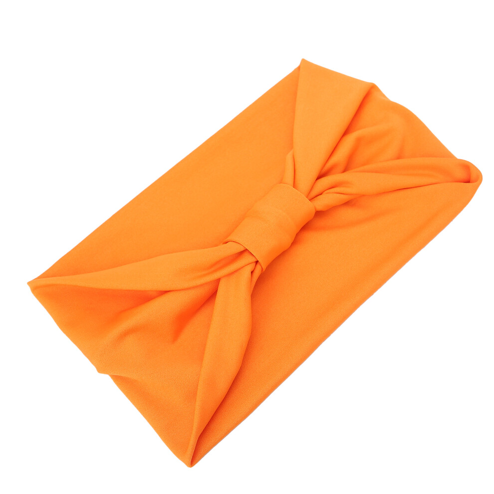 Stretchy Non-Slip Hairband Women's Knot Headband in Orange Soft & Durable