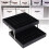 Foldable Black Desk Organizer Tray, Multi-Level Expandable Plastic 4