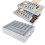 Foldable Multi-Level Grey Plastic Desk Organizer Tray, Space Saving 1