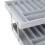 Foldable Multi-Level Grey Plastic Desk Organizer Tray, Space Saving 9