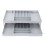 Foldable Multi-Level Grey Plastic Desk Organizer Tray, Space Saving 15