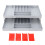 Foldable Multi-Level Grey Plastic Desk Organizer Tray, Space Saving 3