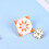 1Pc Rectangular Flower Pattern Copper Plated Cufflinks 3