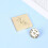 1Pc Rectangular Flower Pattern Copper Plated Cufflinks 2