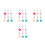 24 Pcs Flower Design Pendants Key Ring Bag Hanging Decorations 7