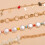One Set Multi Layer Alloy Anklet With Colorful Shell Beads 5