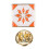 1Pc Rectangular Flower Pattern Copper Plated Cufflinks 4