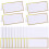 100 Pcs Bronzing Design Textured Table Tent Cards For Weddings 7