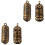 4 Pcs Pure Brass Buddhist Pendant Keychain Om 3