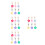 24 Pcs Flower Design Pendants Key Ring Bag Hanging Decorations 5