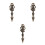 3Pcs Handmade Phurba Pestle Bronze Buddhist Religious Supply 4