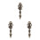 3Pcs Handmade Phurba Pestle Bronze Buddhist Religious Supply 10