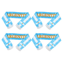 4Pcs Traditional Knit Soccer Scarf For Argentina Team Fans