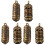 6 Pcs Pure Brass Buddhist Pendant Key Chain Om 2