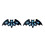 One Pair Halloween Bat Earrings Glitter Ear Studs Party Dangler 1