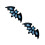 One Pair Halloween Bat Earrings Glitter Ear Studs Party Dangler 5