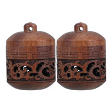 10 Pcs Hollow Wooden Lantern Pendant Sealed Fragrance Ball Bottle Diy