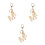 3Pcs Chaveiro Letras Borla Fecho 8