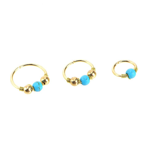 3Pcs Näspiercing Stud 6 Mm 8 Mm 10 Mm Guld Näppel 2