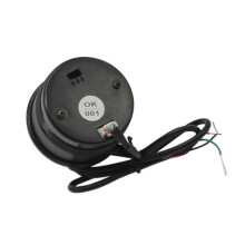 52mm Digital-Tachometer für Auto, RPM 0-9999, Schwarz mit Warnleuchte