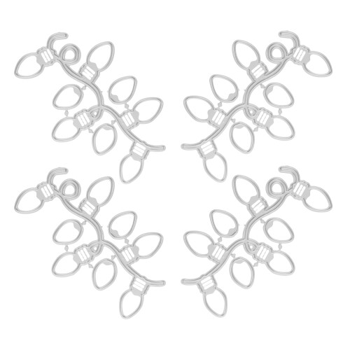 4pcs Christmas String Light Cutting Dies Carbon Steel