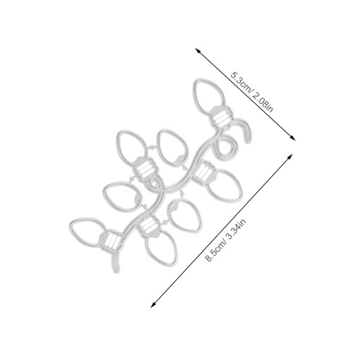 4pcs Christmas String Light Cutting Dies Carbon Steel 1