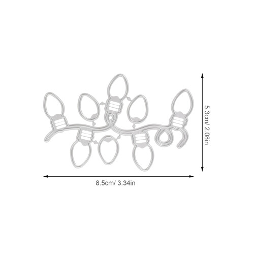 4pcs Christmas String Light Cutting Dies Carbon Steel 2