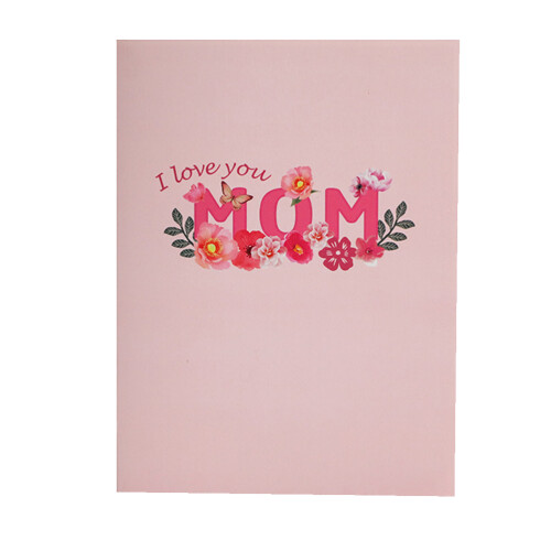 Mother'S Day 3D Hälsokort Hålighet Papperskonst Present