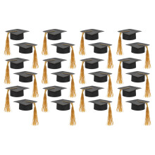 24Pcs Examensfest Vinkoppsöverdrag Med Tofsar För Examensdekorationer