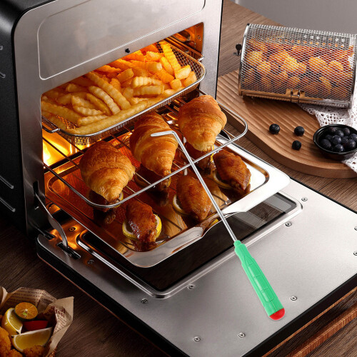 Oven Racksdragare I Metall Med Långt Handtag För Uttag 2