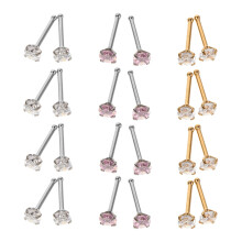 24Pcs Näspiercingar Studar Benstudar Näsringar För Kvinnor