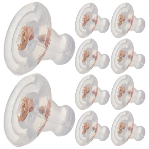 10Pcs Transparent Silikon Örhängeskydd För Kvinnor Och